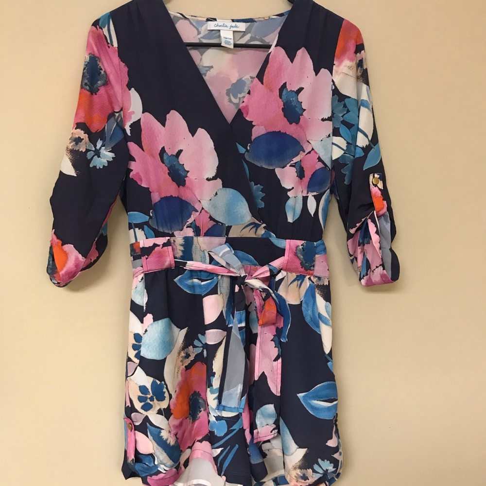 Navy floral charlie jade romper